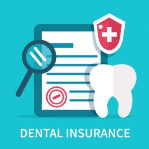 illustration of a dental insurance form with a tooth and magnifying lens in front